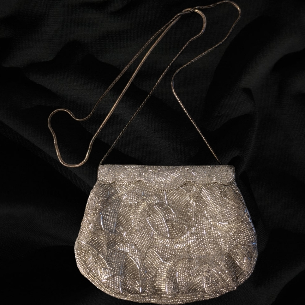 Vtg La Regale Silver Crossbody Bag